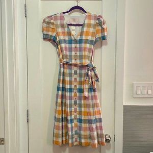 NWT Anthropologie Gal Meets Glam Poppy Plaid Dress